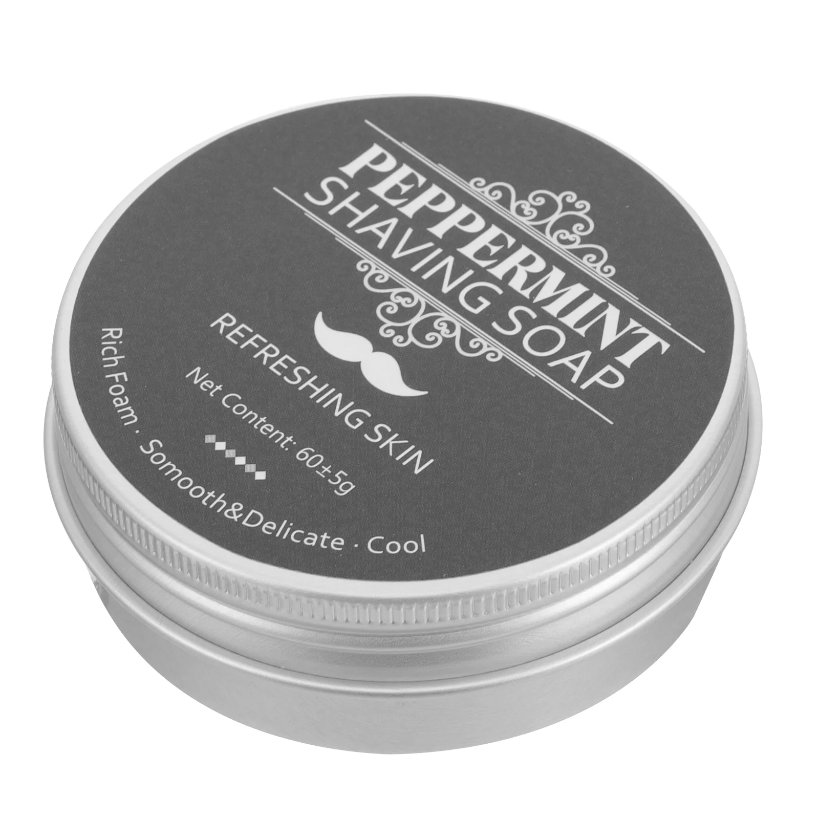 Sabonete de barbeiro para barba masculina com hortelã-pimenta (sabonete para barbear com hortelã) Creme de barbear masculino para viagens em casa