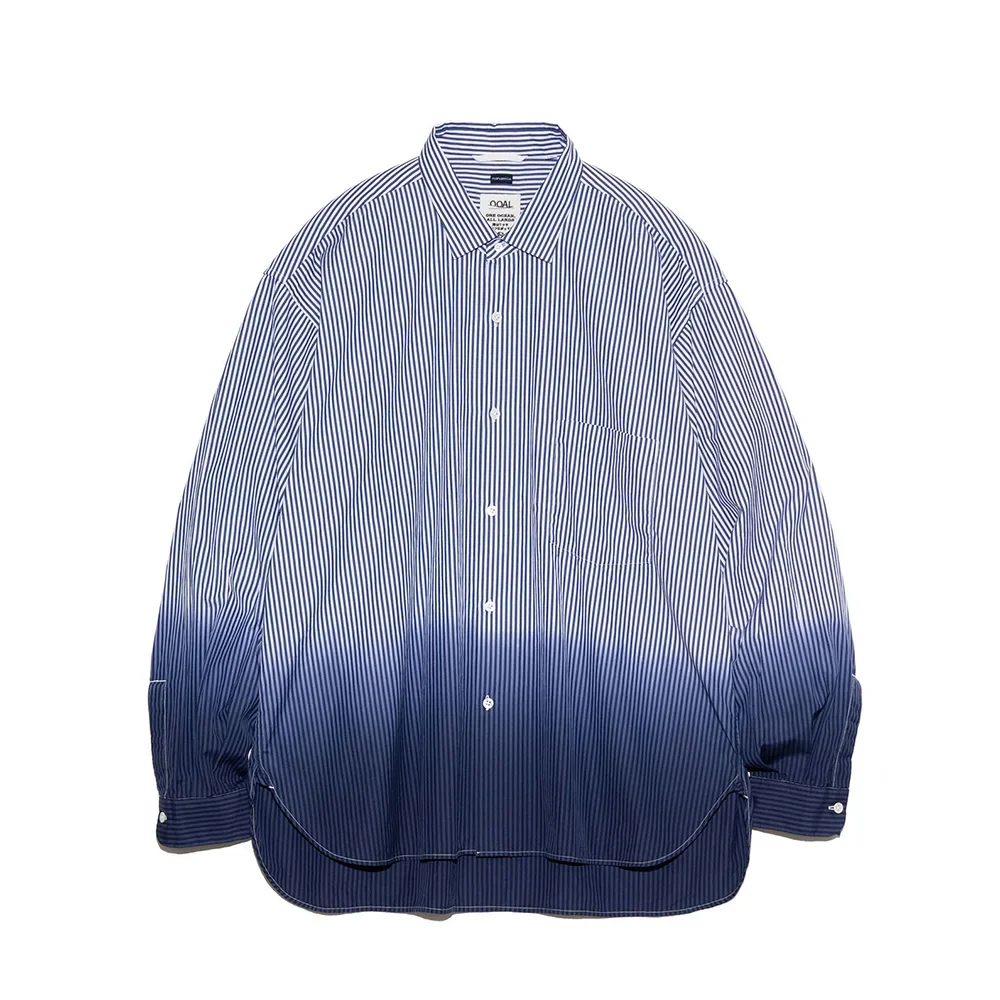 

NANAMICA 25SS hanging and dyeing gradual change striped long-sleeved shirt