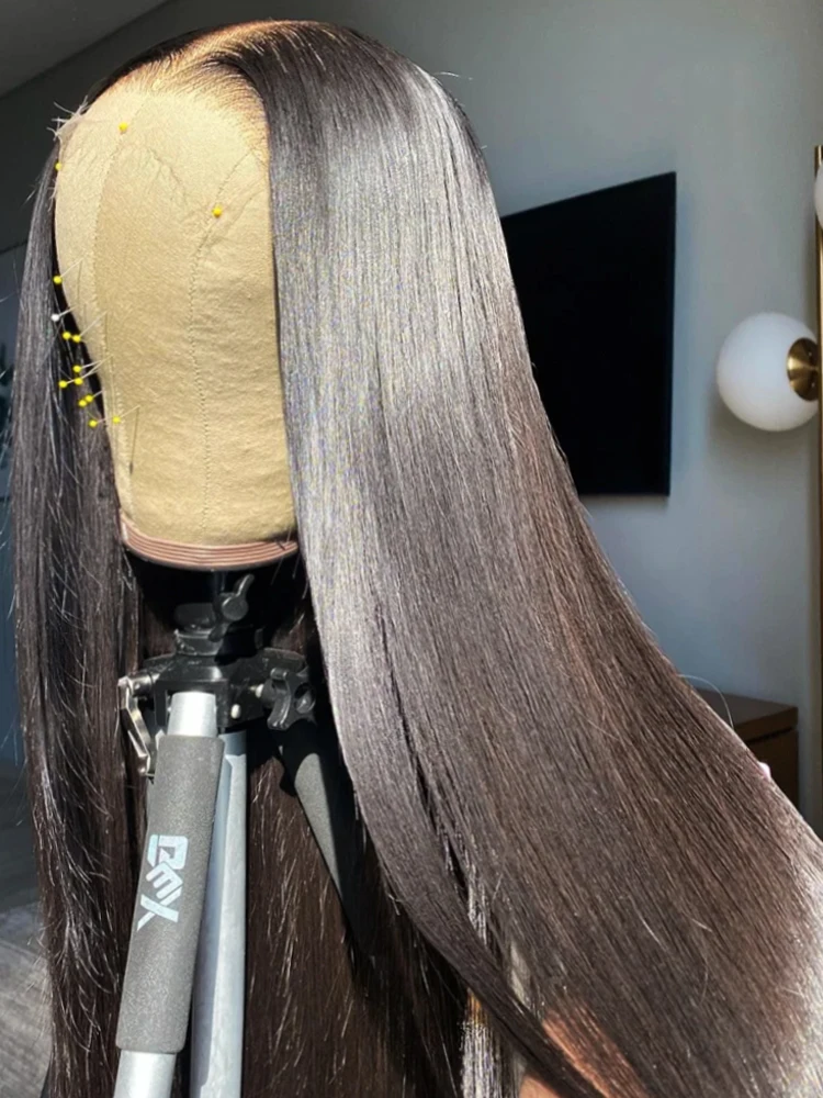 

Парик из вьетнамских натуральных волос, 250 плотности, 40 дюймов, идеально прямой, без клея, с кружевной передней частью 13x6/13x4, 100% человеческие волосы, для женщин