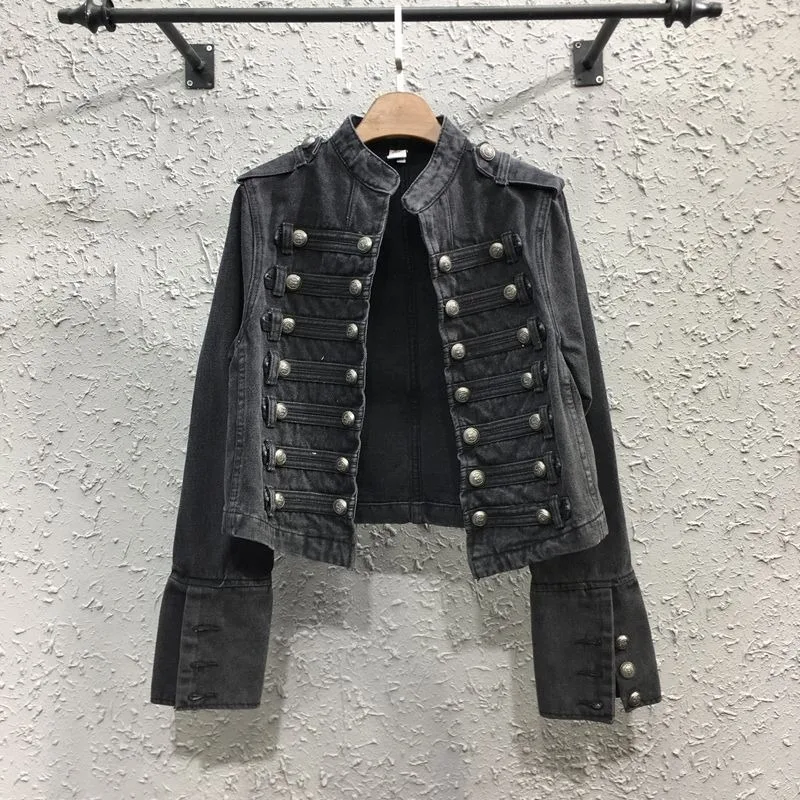 

Women's Short Jacket Spring Autumn New Jacket Top Skinny Stand-up Collar Long-sleeved Denim Coat Fashion Comfort Winter Clothes