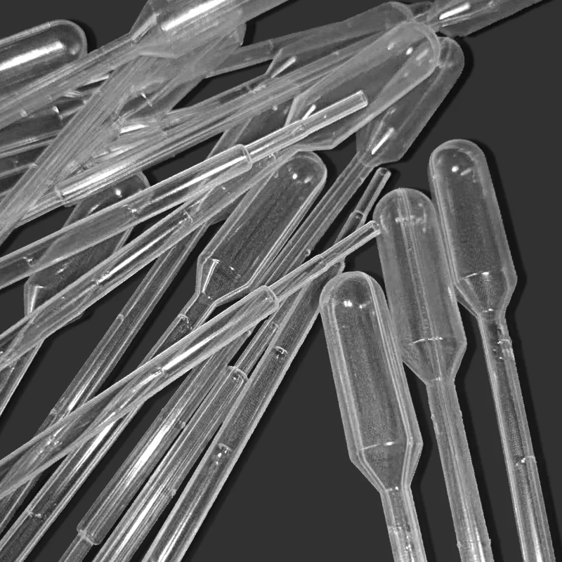 Pipette di trasferimento da 100 pezzi pipette trasparenti in plastica da 1ml pipette graduate di trasferimento con contagocce sicuro monouso