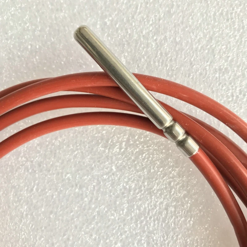 Sensor de temperatura PT1000, termistor recubierto de Gel de silicona, sonda de 1,5 metros, 45Mm X 5Mm -50-180 grados centígrados, 4X2 cables, Rtds