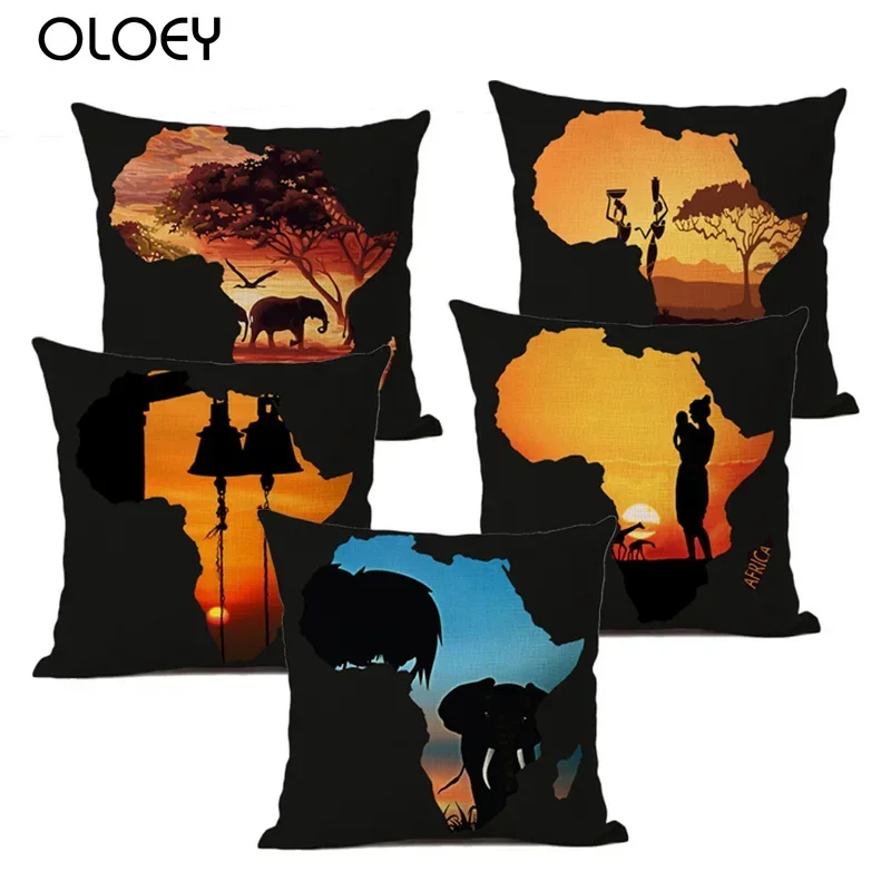 

Linen Cushion Cover, Home Cushion Cover, Landscape Bedroom and Office Hotel Decoration Cushion Cover 45x45 Cm ..