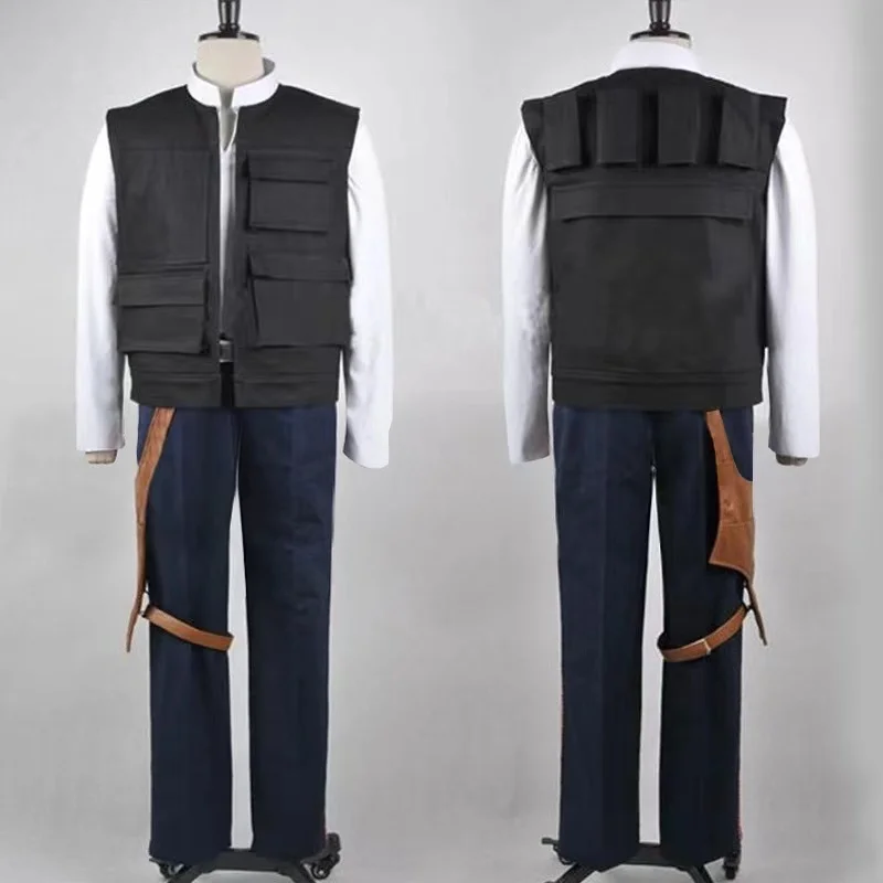 

Man Han Solo Cosplay Costume Disguise The Force Awakens Halloween Carnival Cosplay Han Solo Customized Clothes