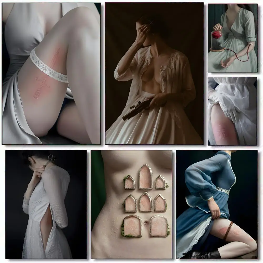 

Body Artist Iness Rychlik Poster HD Art Mural Wallart Waterproof Vintage Print Decor for Home Decoration DIY Durable