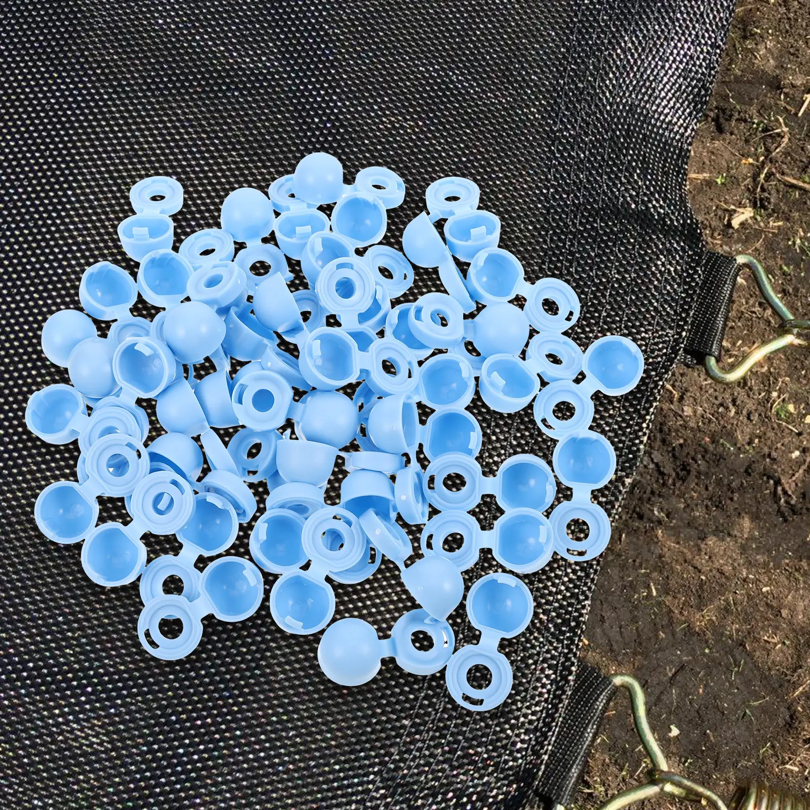50Pcs Plastic Nut Covers Hexagon Head Screw Protective Caps Reusable Bolt End Caps for Outdoor DIY Furniture Playground