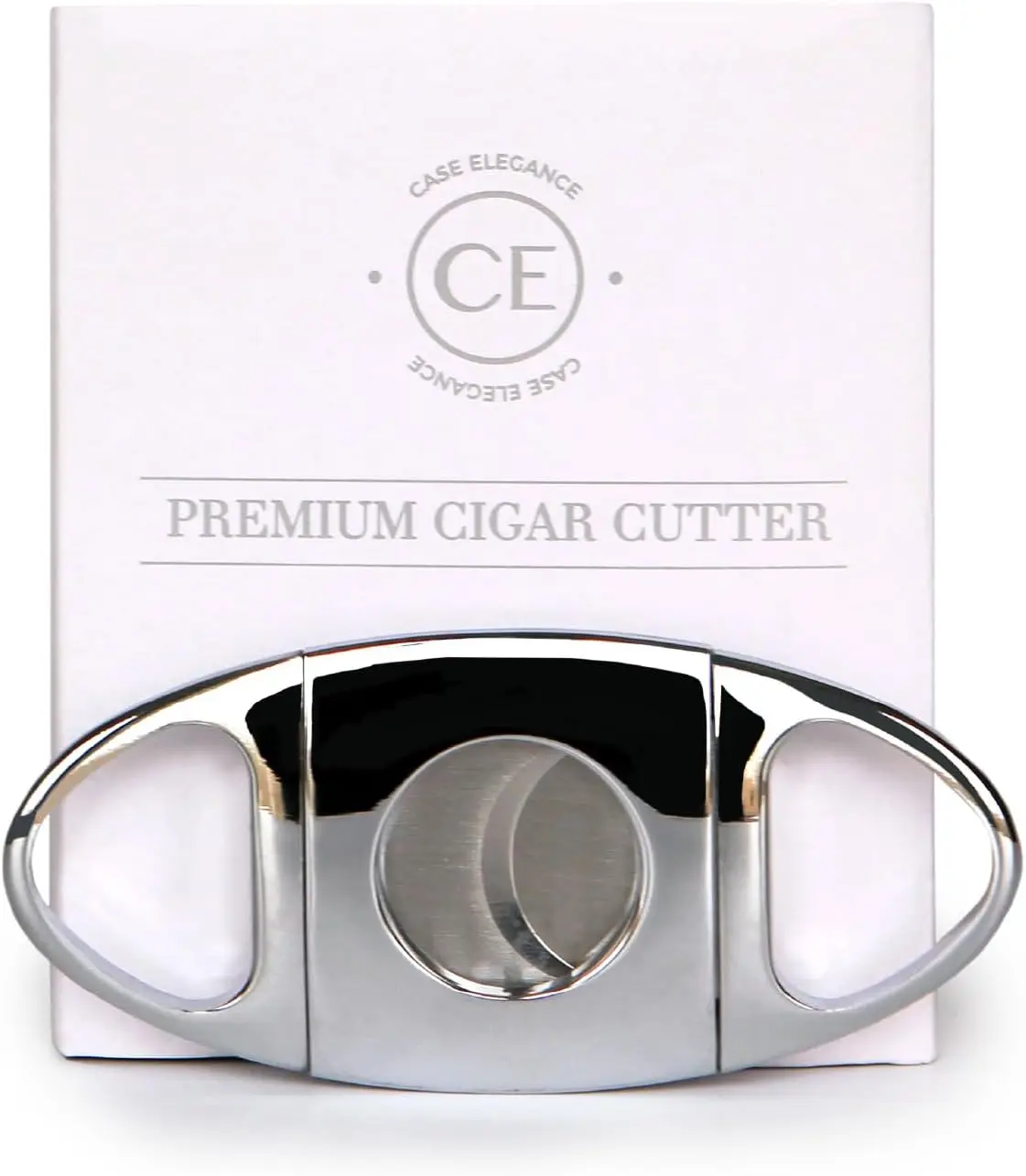 

Classic Cigar Cutter Stainless Steel Guillotine Blades Polished Chrome Finish
