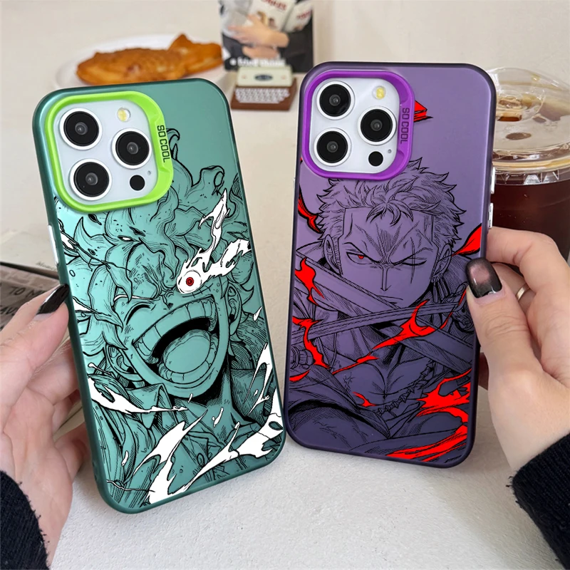 O-One P-Piece Luffy Zoro Plating Case for Samsung Galaxy S25 Edge S26 S24 S23 Ultra S22 S21 Plus FE A57 A37 A17 A07 4G Cover