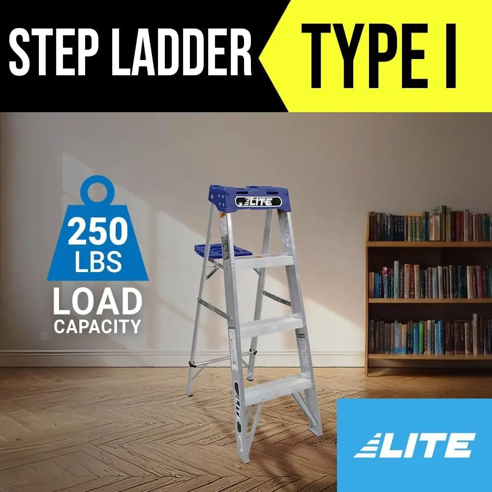 سلم ألومنيوم بطول 6 أقدام مع صينية أدوات، سعة تحميل 250 رطل، النوع الأول، LP-2111-06 #2