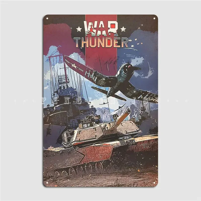 War Thunder Poster Metal Plaque Custom Club Plates Bar Cave Tin sign Poster