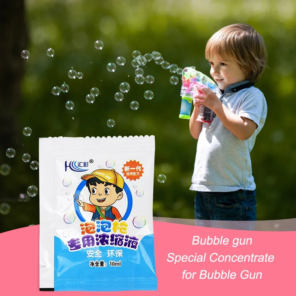 Concentrate Bubbles Liquid 10ml 10~100pcs Soap Water Bubble Gun Accessories Soap Bubble Liquid Bubble Refills Children's Toys