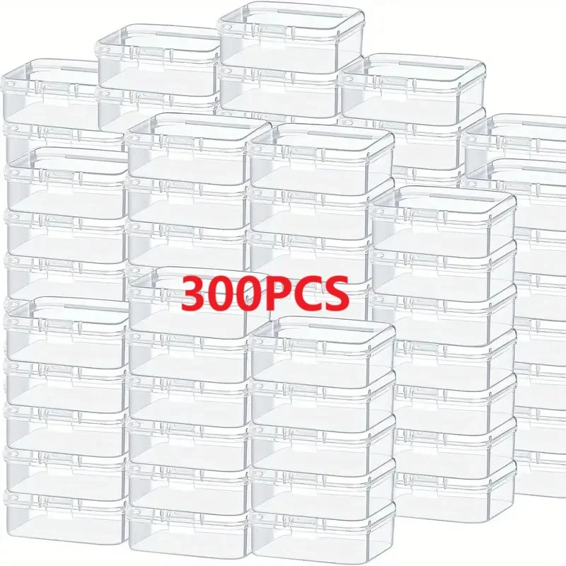 Transparent Plastic Storage Boxes with Lids, Portable Press-Close Organizing Containers | Stackable Rectangular