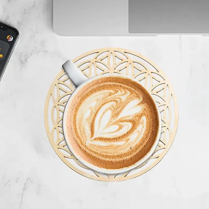 10 قطعة الوقايات بار مفرغة وسادة عزل خشبية مقاومة للحرارة قابلة للتعليق ديكور جدران المنزل لغرفة الطعام وغرفة النوم #5