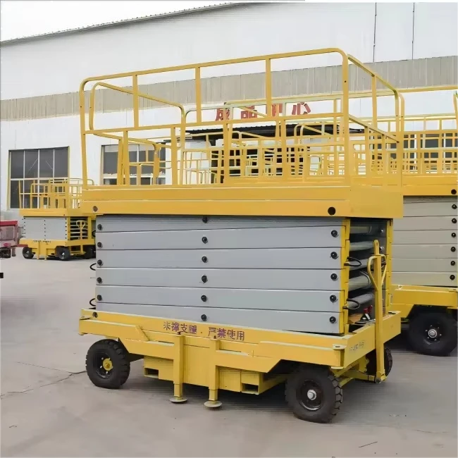 Customized Hydraulic Lifting Platforms Steel Electric Power 3ton Capacity 6.8-20m Working Height Pendant Remote Control 3.5km/h