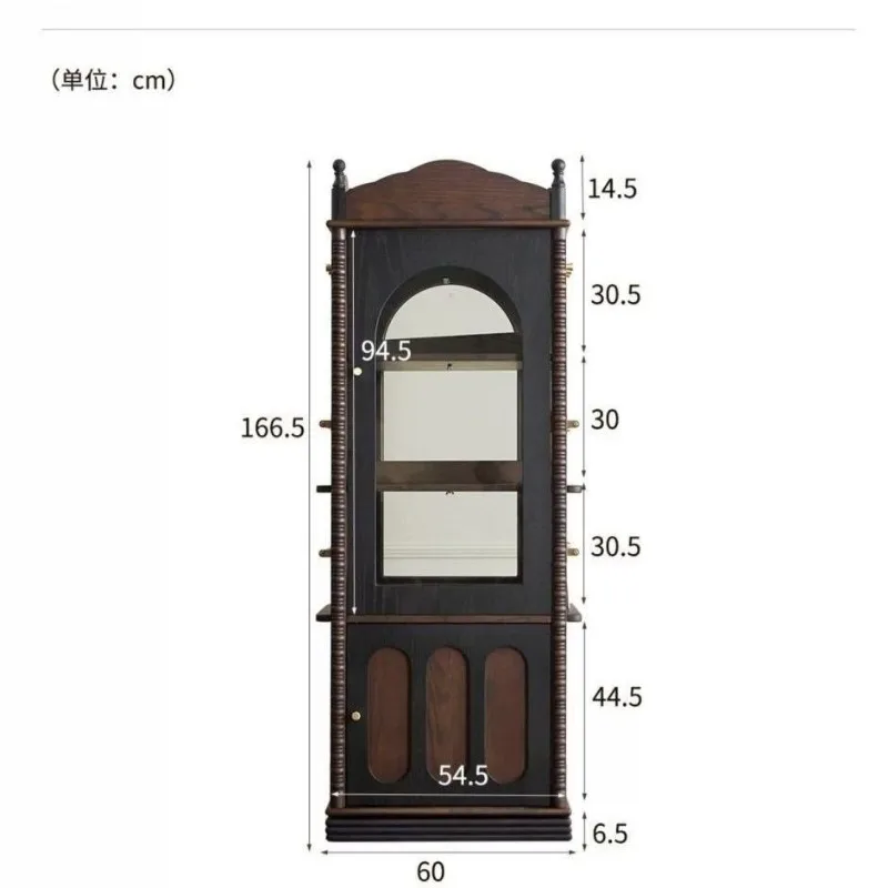 bookcase retro rotating storage cabinet with glass door corner magazine cabinet living room