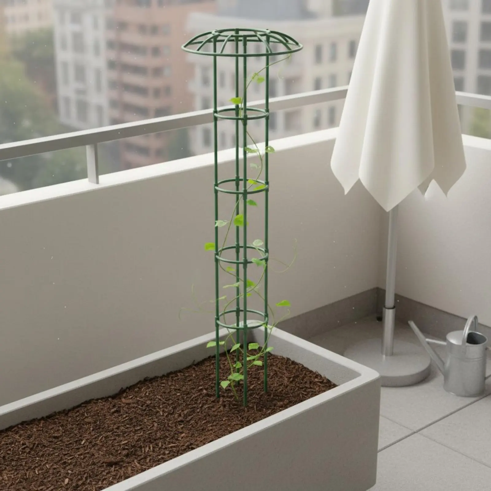 

Umbrella Trellis Outdoor Use Plant Frame Obelisk Trellis Strong Metal Garden Supply Rust-Resistant for Balcony