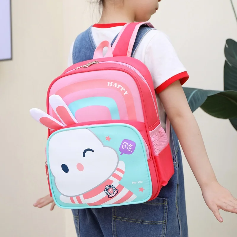 Primary Girls Rabbit Boys Lion Animal Backpacks 2022 New Cute Grade 1-3 Children Students Cartoon School Bags Mochila All-match