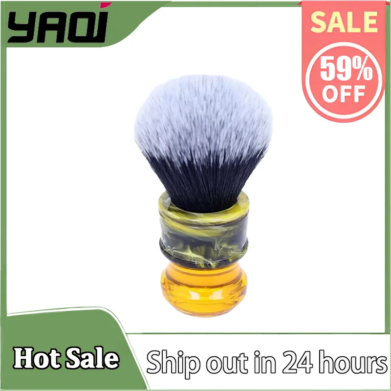 

YAQI 24MM Men Wet Shaving Brush - Sagrada Familia Black/White Tuxedo Synthetic Fibre Resin Handle for Home/Holiday Use
