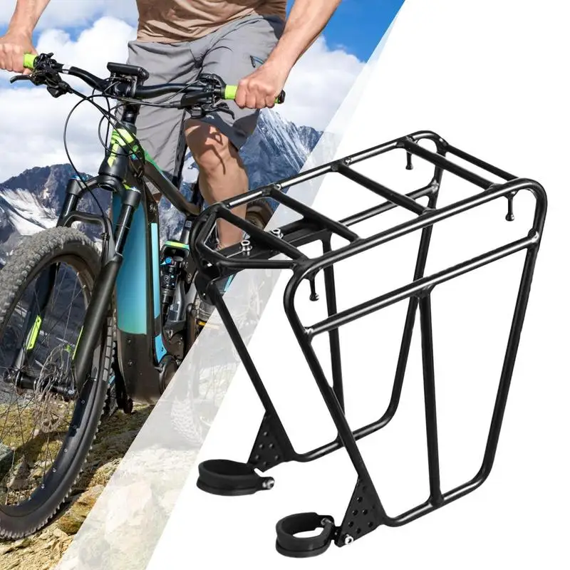 Touring Carrier Rack Long-Lasting Lightweight Bikes Rack Touring Carrier Pannier Rack Anti-Abrasion Protection for Daily Commute