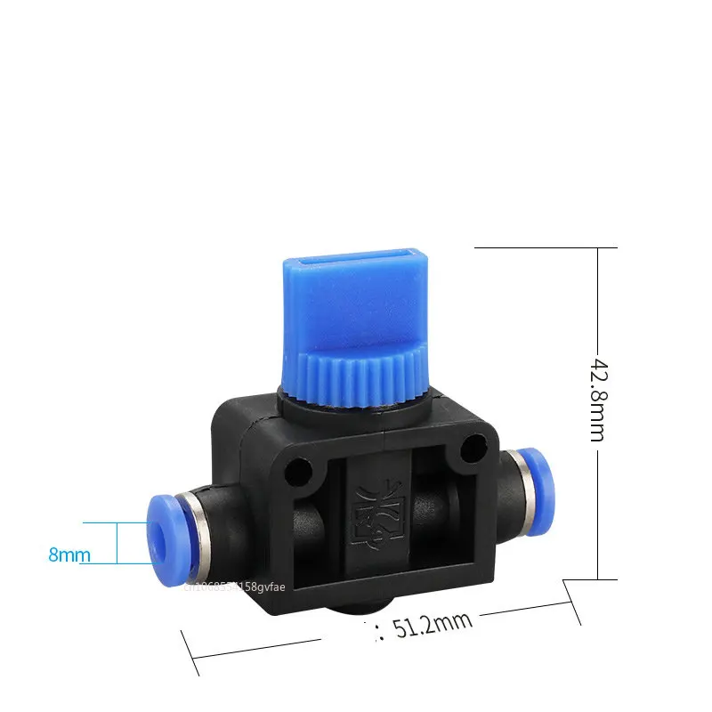 BUC HVFF Air hand valve 4mm 6mm 8mm 10mm 12mm Pneumatic Push In Quick Joint Connector  To Turn Switch Manual Plastic Controller