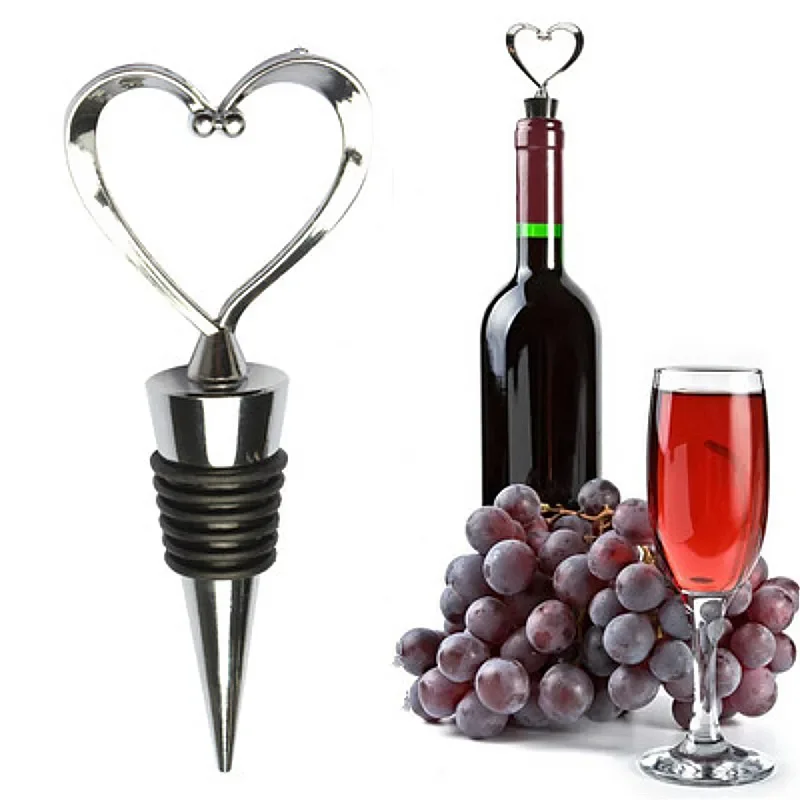 Tapón de botella de vino tinto en forma de corazón, juego de regalos de boda de San Valentín, accesorios de Bar, barras para el hogar