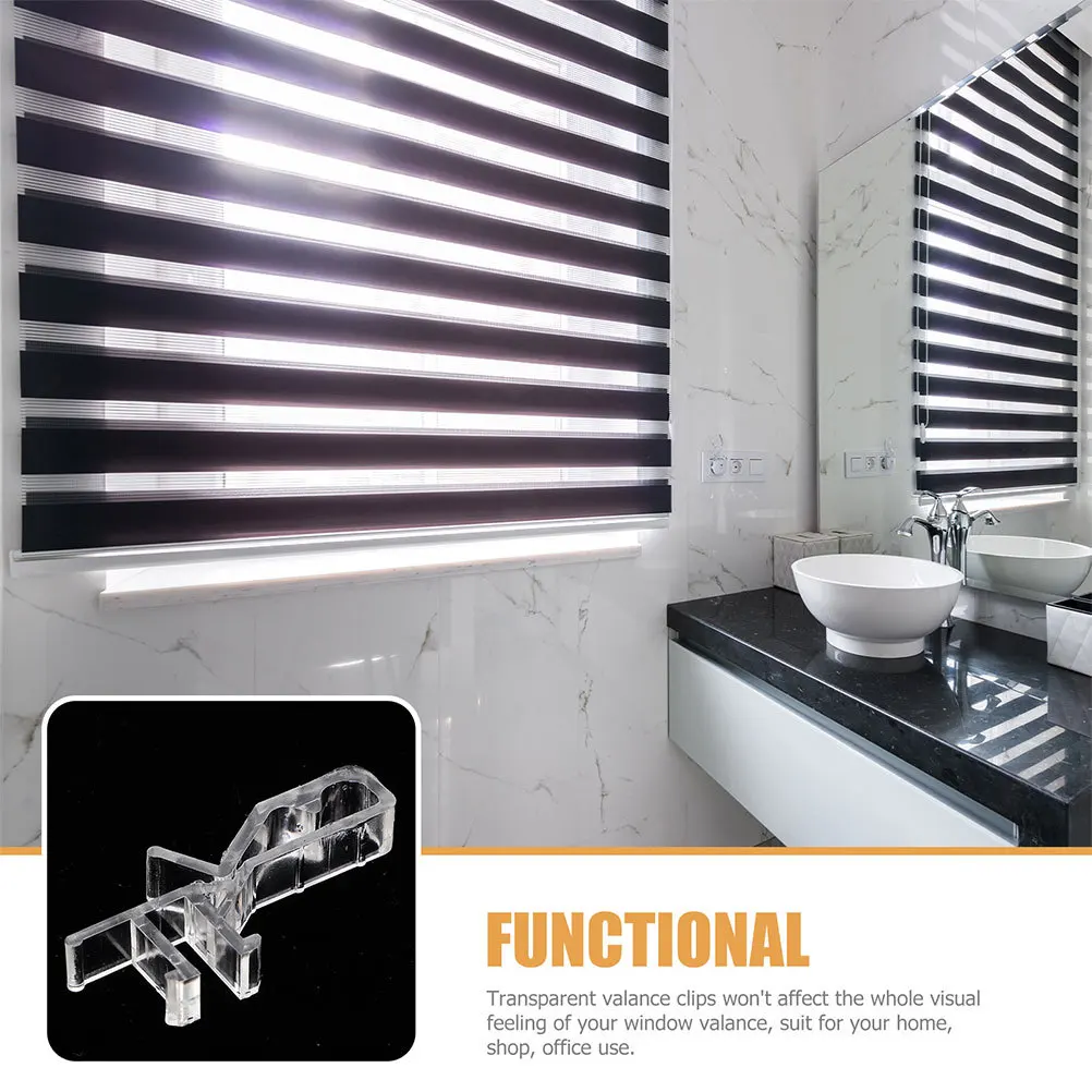 

10Pcs Plastic Valance Clips Replacement Window Blind Replacement Parts Hidden Vertical Curtain Clips Blind Repair