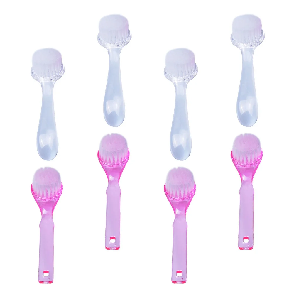 

8pcs Nail Set Round Head Handle Grip Fingernail Cleaning Scrub Brushes Home Fingernail Brush For Home Hand Foot Care Tool