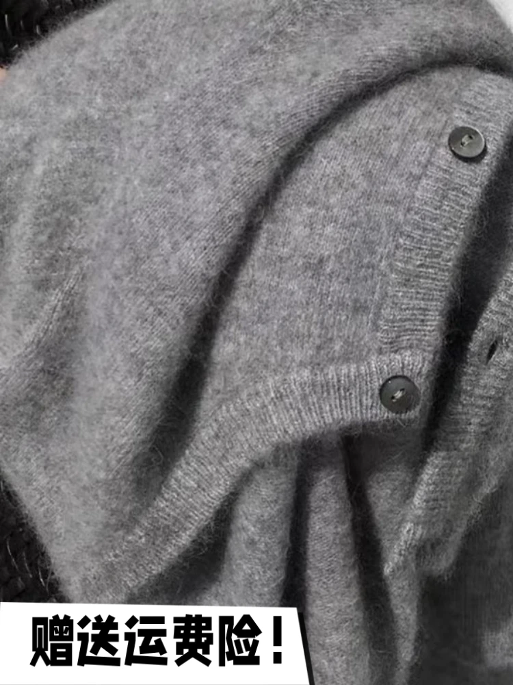 

Свитера Джемперы Кардиганы Женская вязаная текстурированная пряжа с воротником «Ромашка» на пуговицах Обычный садовый люрекс Винтаж Сладкая красивая мода Сексуальная