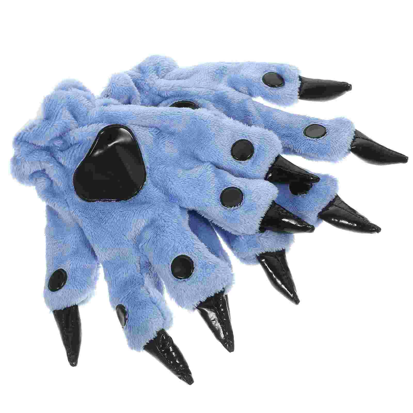 10PCS Cartoon Hand Gloves Soft Role Play Prop Plush Warm Riding Gloves Creative Dinosaur Claw Role play Prop