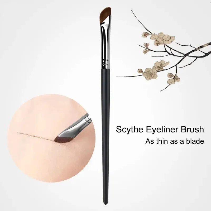 Lidschattenpinsel, ultradünn, Sichel, diagonal, Make-up, horizontale Seidenraupen-Augenbraue