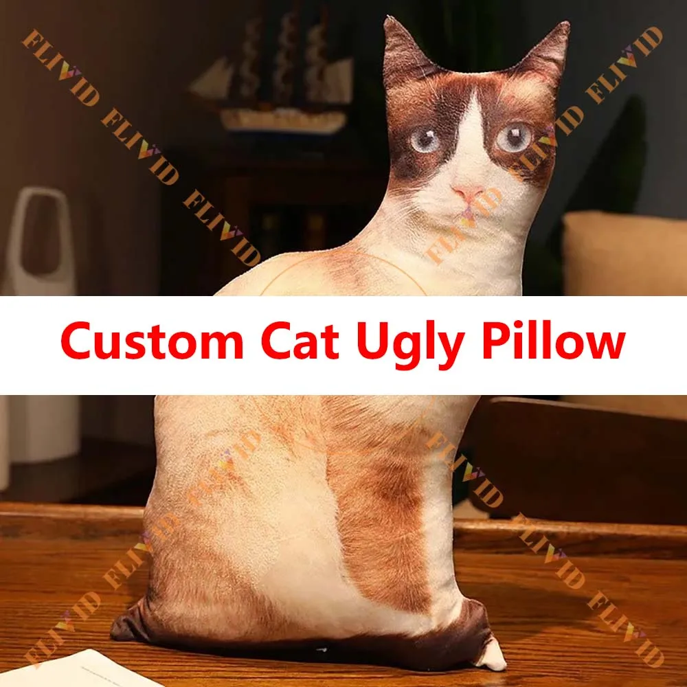 

Custom 3D Pet Dog Cat Pillow Personalized Animals Creative Gift Sofa Throw Pillow Customized Pillow Animal Memorial Cushion