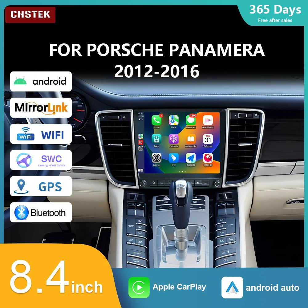 

CHSTEK Car Radio Carplay 8+256G Navigation for Porsche Panamera 970 G1 2010-2017 Android 13 Multimedia Player GPS Bluetooth 4G