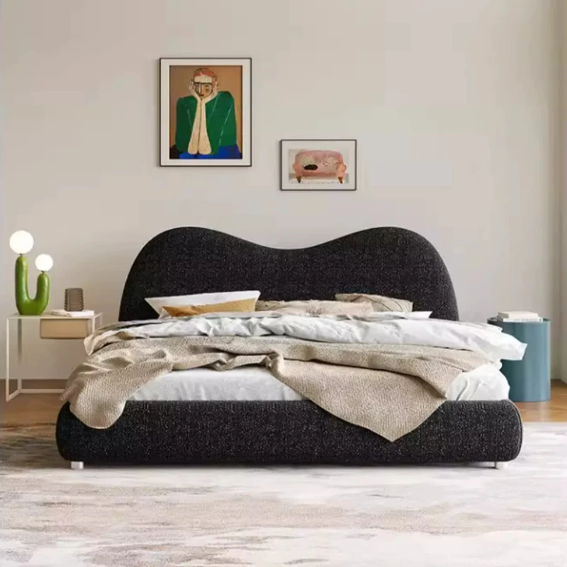 Futuristic Loft Beds With Storage European Cloud Pallet Wood Beds Space Saving Fabric Floor Cama De Casal Furniture For Home