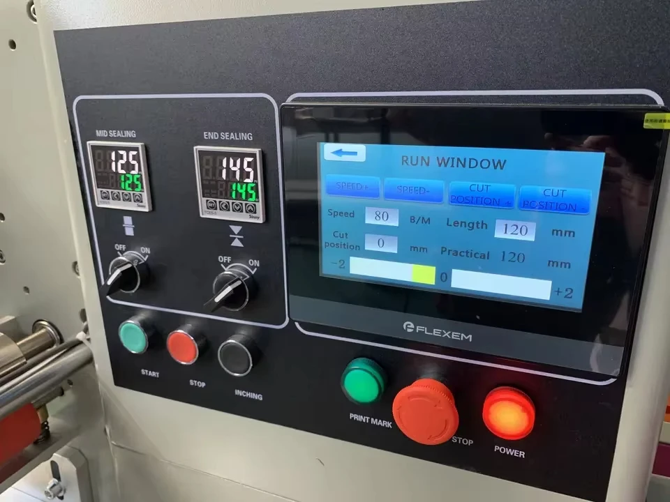 Automatic Horizontal Flow Pack Packing Machine for Ice Cream Lolly Popsicle Packaging Food Application Plastic Bag Filling PLC