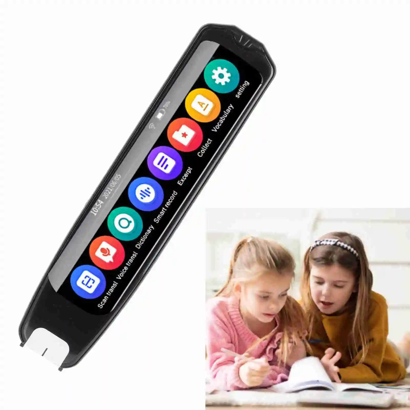 【جديد】قلم مترجم صوتي ذكي قاموس إلكتروني مكتبة كلمات إنجليزية ضخمة 113 لغة عبر الإنترنت للتعلم #1