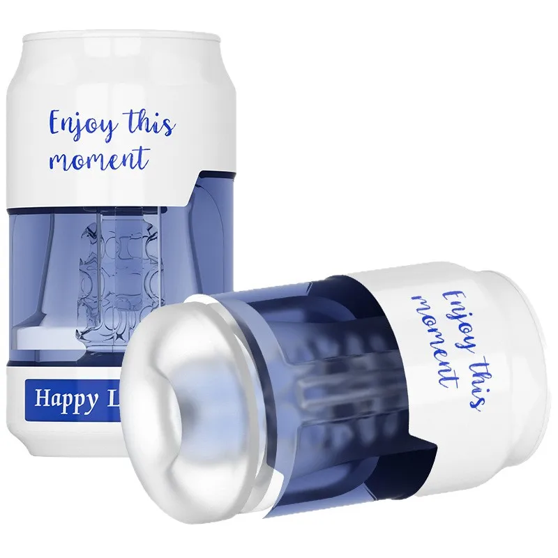 New cola airplane cup for men portable manual ultra soft clip suction long-lasting desensitization delayed masturbator sex toy