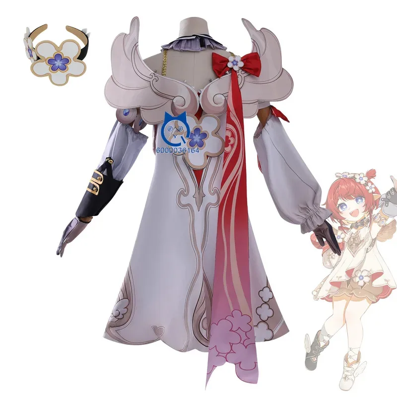 

Горячий карнавальный костюм Honkai Star Track Tribbie, парик, платье для девочек, игровой реквизит, вечерние головные уборы на Хэллоуин, комплект с крыльями kn.7