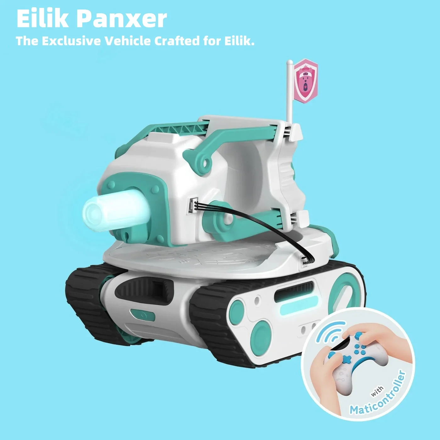 Eilik Combat Vehicle Accessories Electric Handle Remote Control Panxer The Exclusive Vehicle Crafted for Eilik(No Eilik Robots)