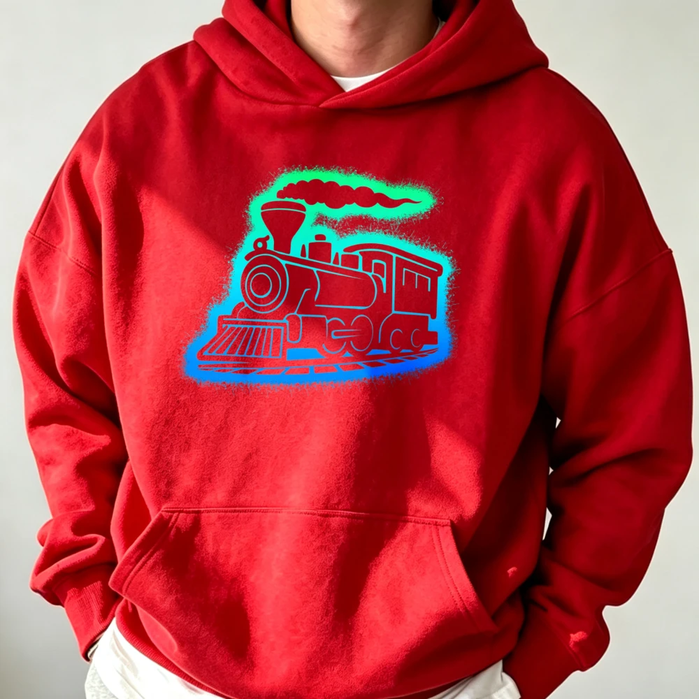 Railroad Trains Locomotive Kids Boys Men Model Train Pullover Hoodie Hoodie Sweatshirt Fleece Hoodie Men Women Unisex Oversized