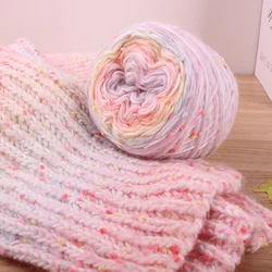 145g couple scarf yarn color dot bean gradient long dyeing hand woven men's and women's fashionable scarf hat yarn ball