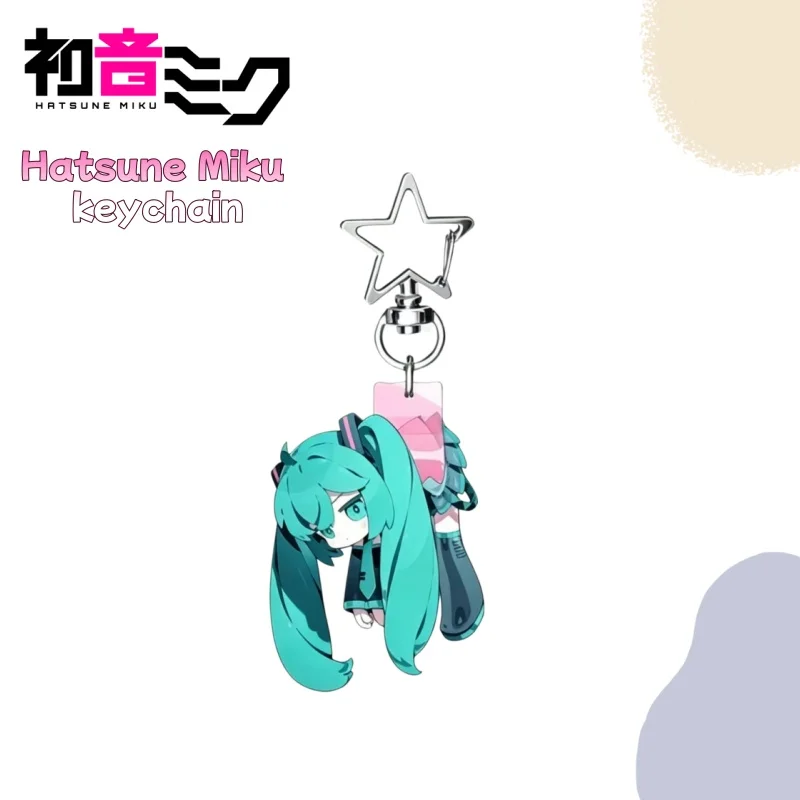 Hatsune Miku Merchandise: Ästhetischer Rahmenloser Acryl-Schlüsselanhänger & Taschenanhänger, Niedliche Dekoration für Schüler & Rucksäcke