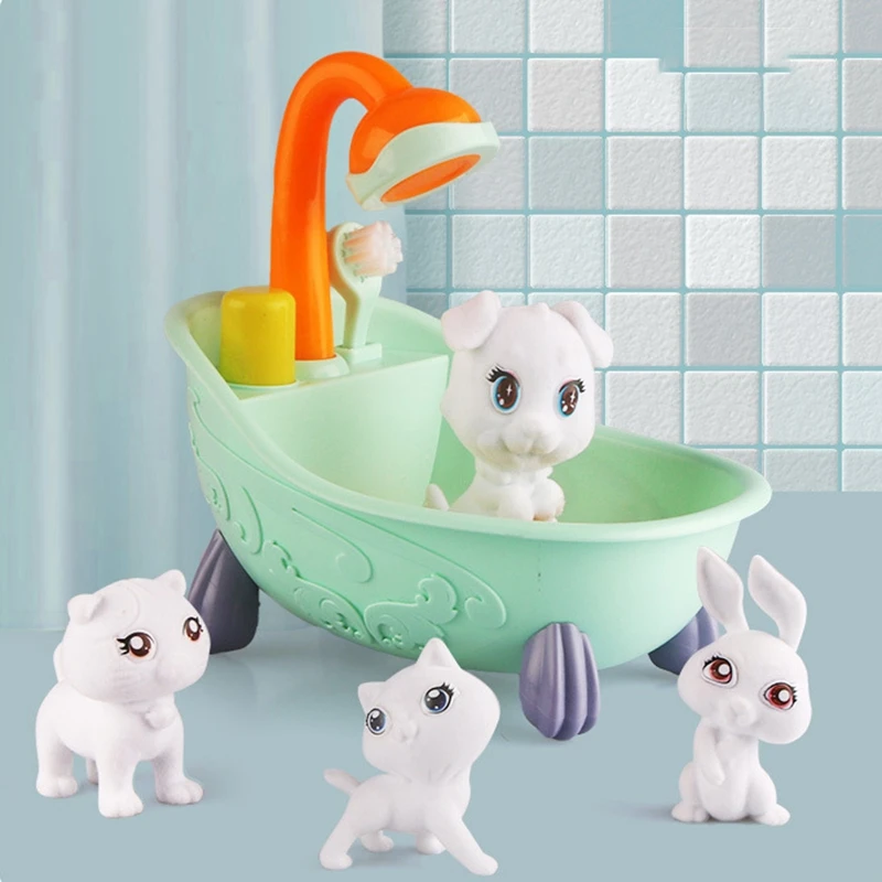 Diy Pet Painting Doodle Pet Frosted Animal Toy Set Come And Bathe Your Pet Graffiti Handmade Toy For Children Gifts