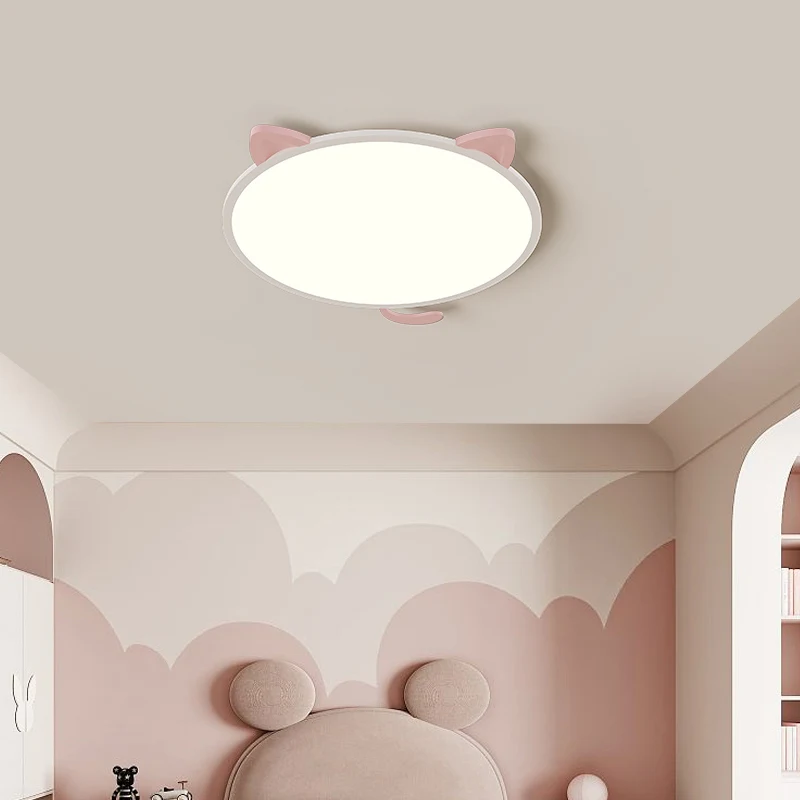 Cartoon Led Ceiling Light Children Room Bedroom Simple Boy Girl Creative Red Panda Ceiling Lamp Modern Home Indoor Lighting Lamp