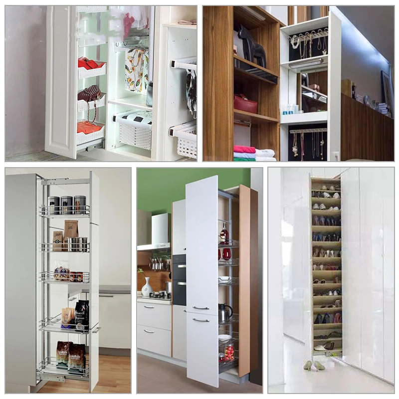 

High and deep cabinet slide rails Heavy duty side mounted cabinet wardrobe upper and lower rail slides