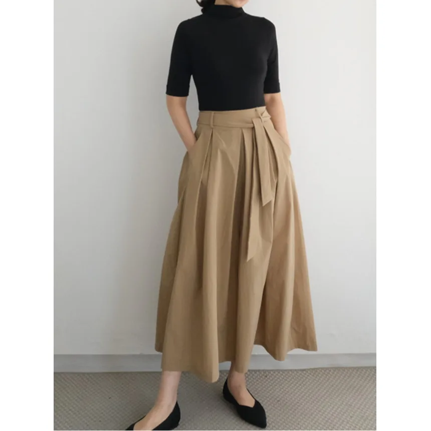 

Casual High Waist Wide Leg Pants Skirt Commute Versatile Korean Style Women's Fashion Spring Autumn Winter Online Exclusive
