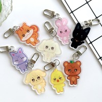 Cartoon Keychain Albums ANITEEZ Key Chain Hongjoong Seonghwa Yunho Yeosang San Keyring Pendant Accessories Fans Gift