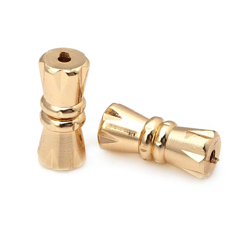 18K Gold Color Brass Bow-Knot Screw Necklace Connect Clasps High Quality Diy Jewelry Making Supplies Accessories for Women