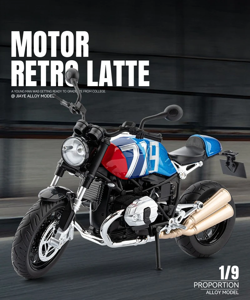 

1:9 звук и свет мотоцикла, раздвижная детская игрушечная модель автомобиля, украшение, литая под давлением модель автомобиля из сплава, Коллекционная модель