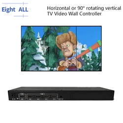 HDMI 4K TV Video Wall Controller Processor 2x2 1X2 1X4 1X3 2X1 3x1 4X1 90 °Rotation Vertical Splicing  Processor USB Playback