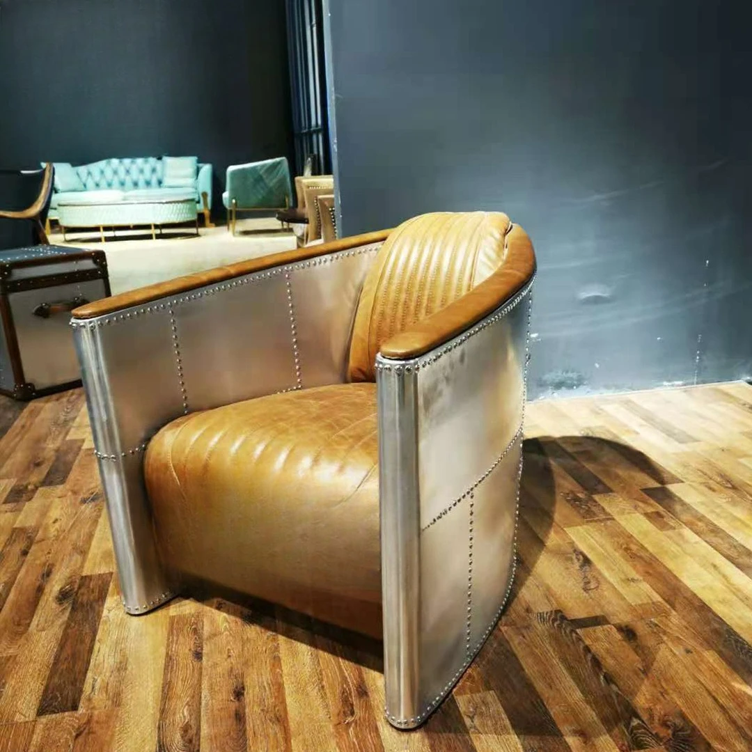 Sillón de cuero negro personalizable